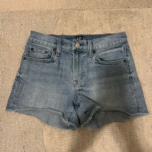 Gap high waisted light denim shorts